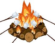 roasting marshmallows