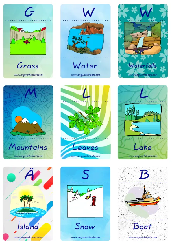 Mini size enjoyable ESL Flashcard Environment for kids and teachers. Worksheet Preview