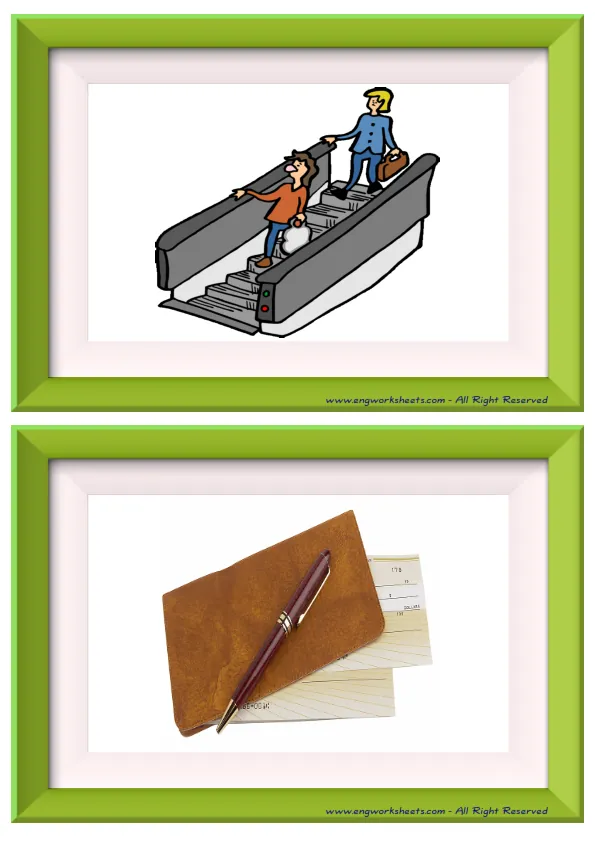 Half page ESL Flashcard without words containing Shopping picture for kids and teachers. Worksheet Preview