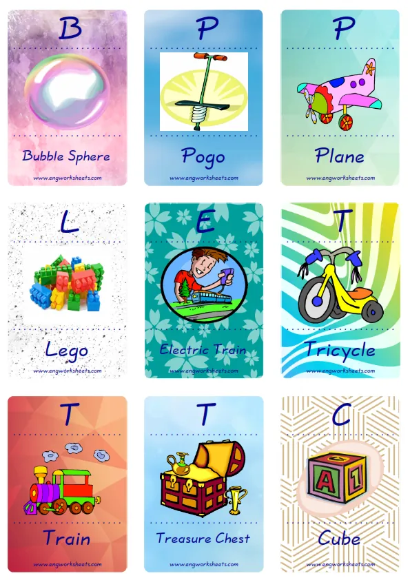 Mini size enjoyable ESL Flashcard Toys for kids and teachers. Worksheet Preview