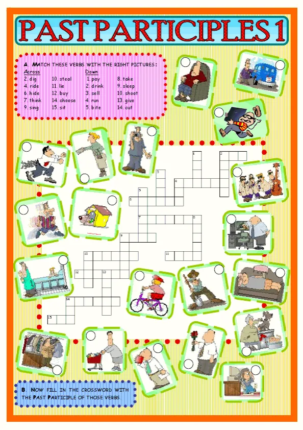 Past Participles Worksheet Preview