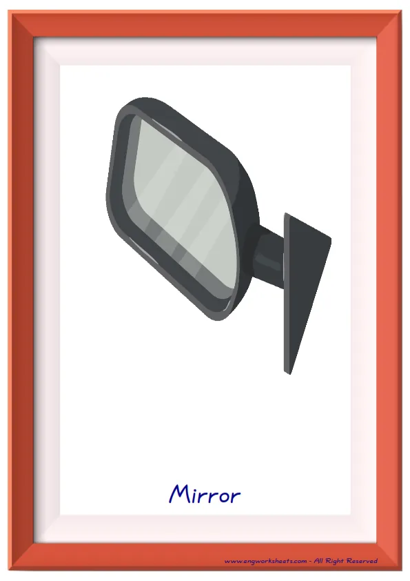 Full page ESL Flashcard together with words containing Cars picture for kids and teachers. Worksheet Preview