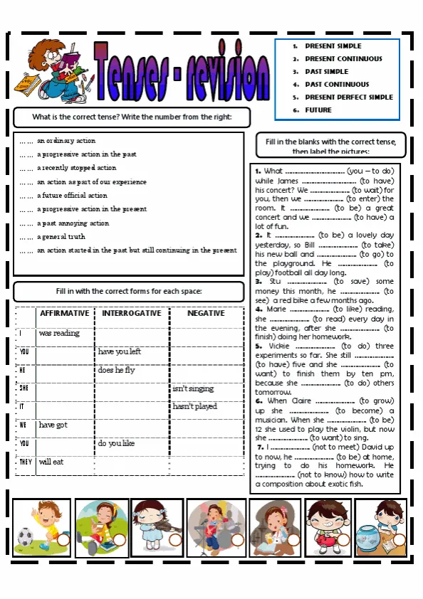Present And Past Tense, Present Perfect Simple Worksheet Preview