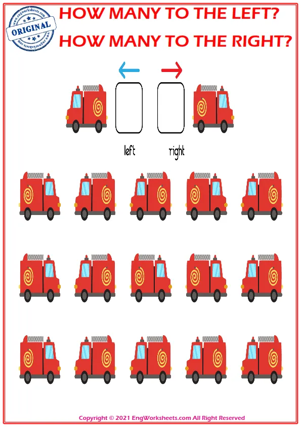 How many pictures are looking left and right. Educational game to learn left and right Worksheet Preview