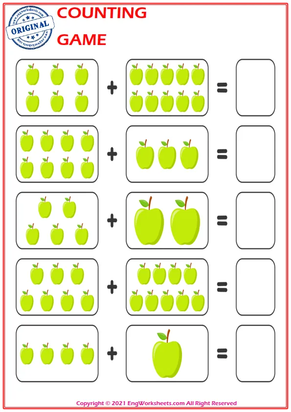 Learn To Addition - Math Worksheet Worksheet Preview