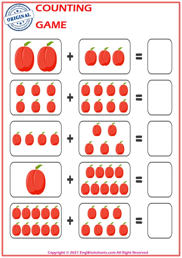 Learn To Addition - Math Worksheet Worksheet Preview