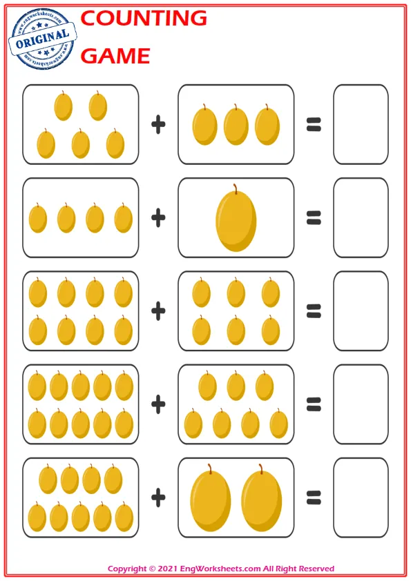 Learn To Addition - Math Worksheet Worksheet Preview