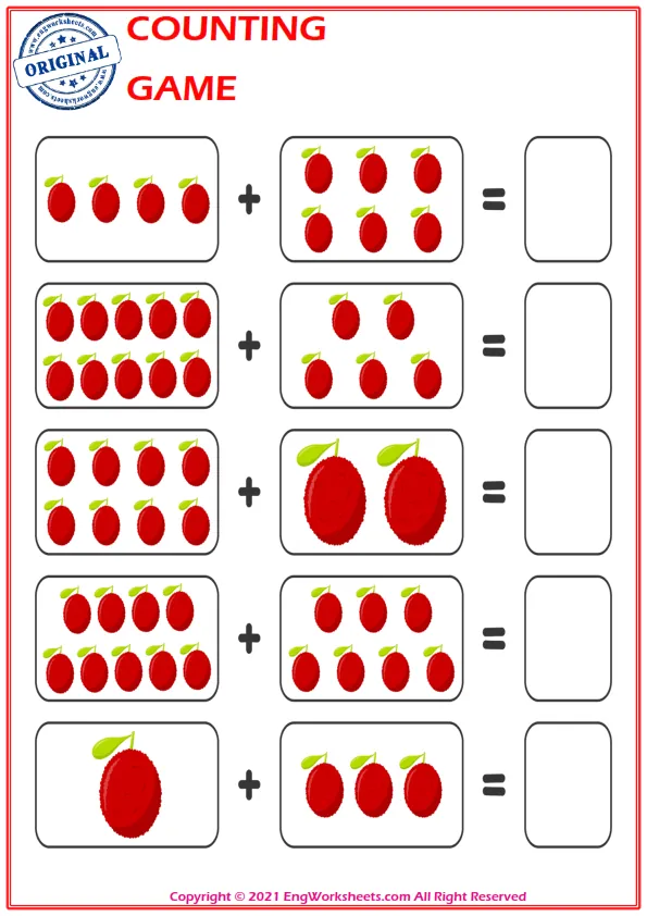 Learn To Addition - Math Worksheet Worksheet Preview