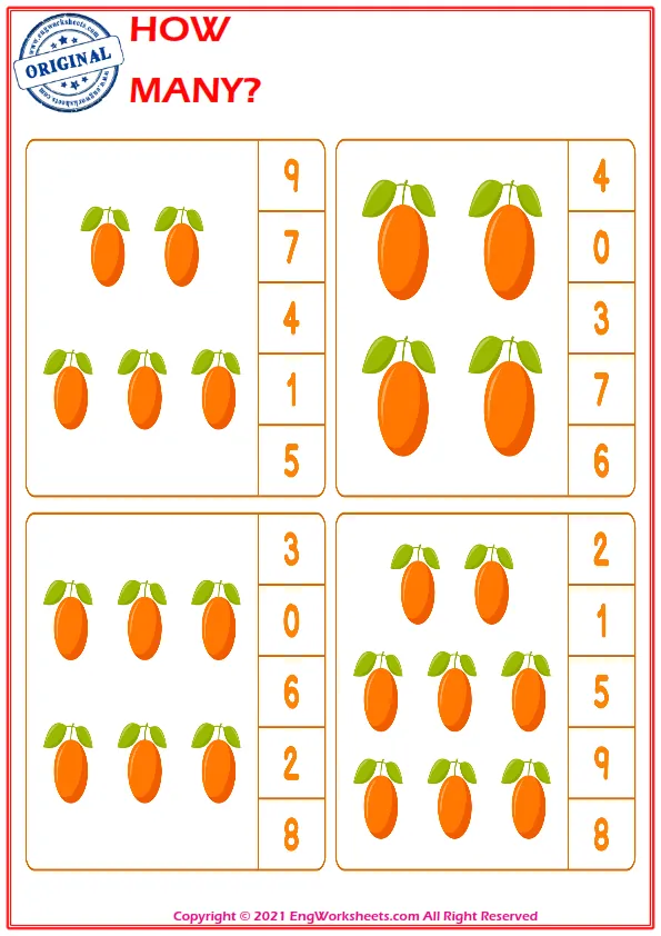 Let's Learn To Count - Math Worksheet Worksheet Preview
