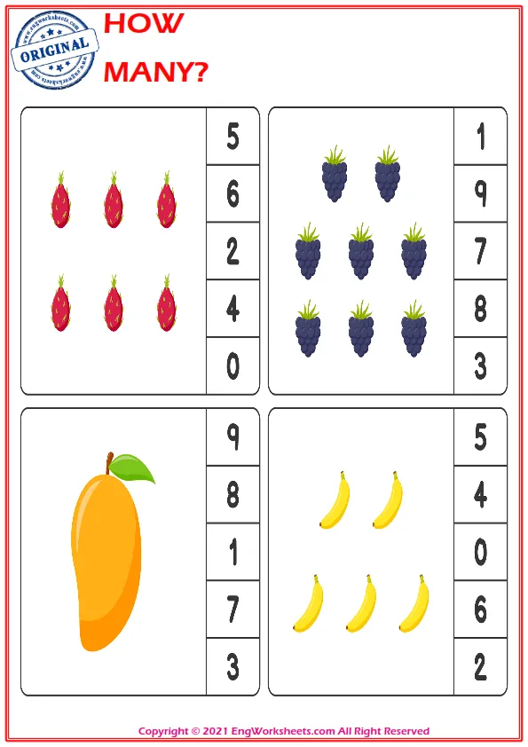 Let's Learn To Count - Math Worksheet Worksheet Preview