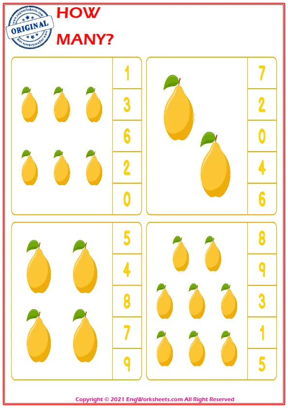 Let's Learn To Count - Math Worksheet Worksheet Preview
