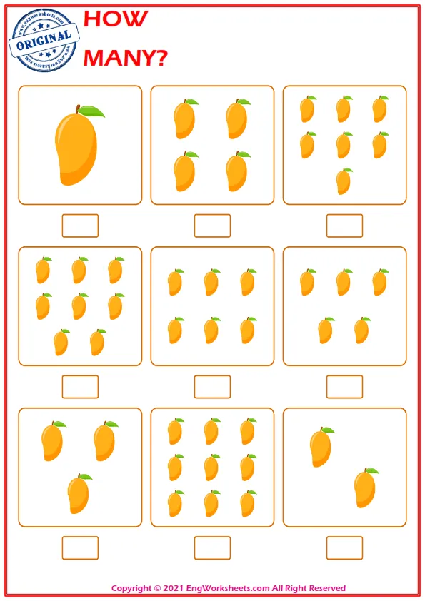 Let's Learn To Count - Math Worksheet Worksheet Preview