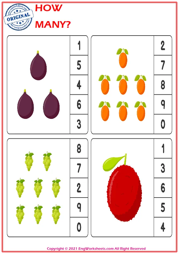 Let's Learn To Count - Math Worksheet Worksheet Preview