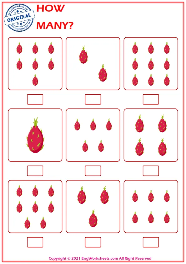 Let's Learn To Count - Math Worksheet Worksheet Preview