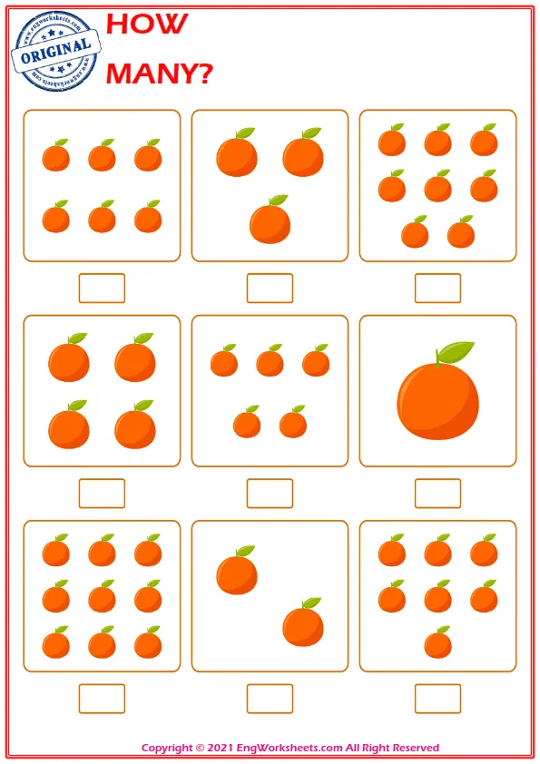 Let's Learn To Count - Math Worksheet Worksheet Preview