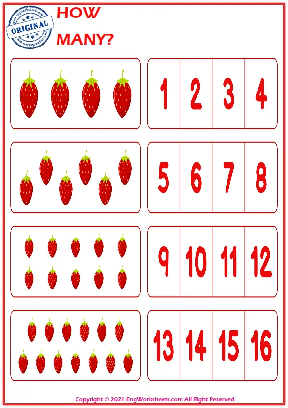 Let's Learn To Count - Math Worksheet Worksheet Preview