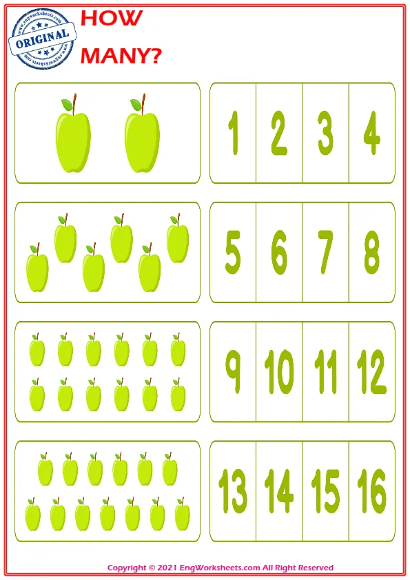 Let's Learn To Count - Math Worksheet Worksheet Preview