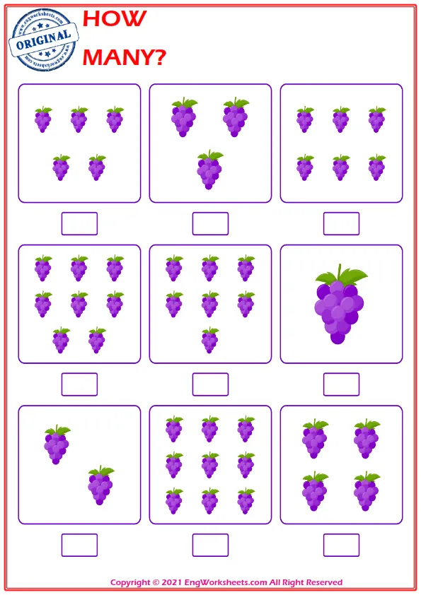 Let's Learn To Count - Math Worksheet Worksheet Preview