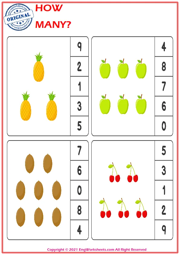 Let's Learn To Count - Math Worksheet Worksheet Preview