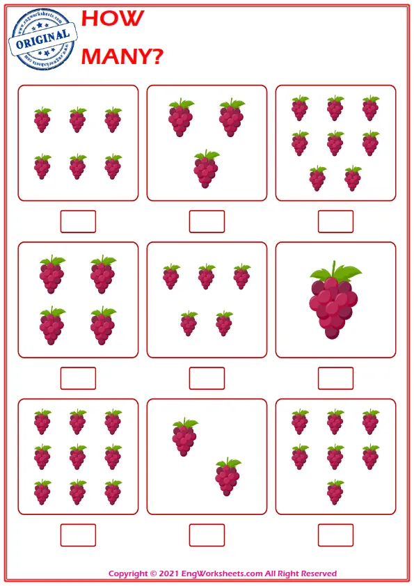 Let's Learn To Count - Math Worksheet Worksheet Preview