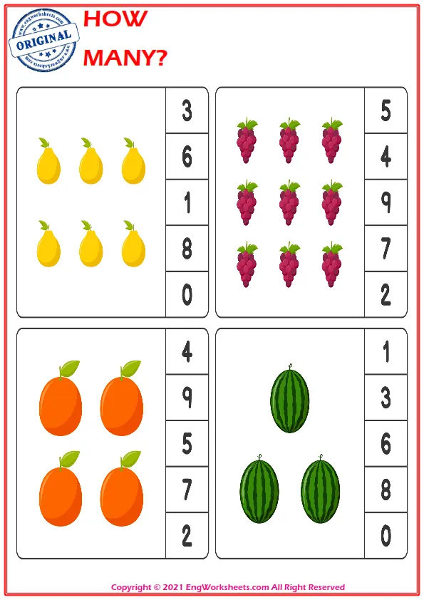 Let's Learn To Count - Math Worksheet Worksheet Preview