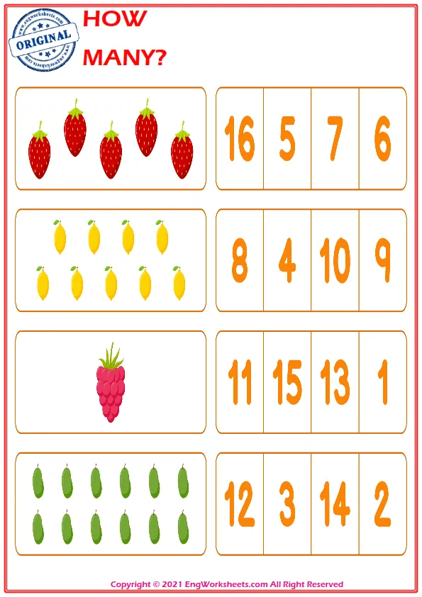 Let's Learn To Count - Math Worksheet Worksheet Preview
