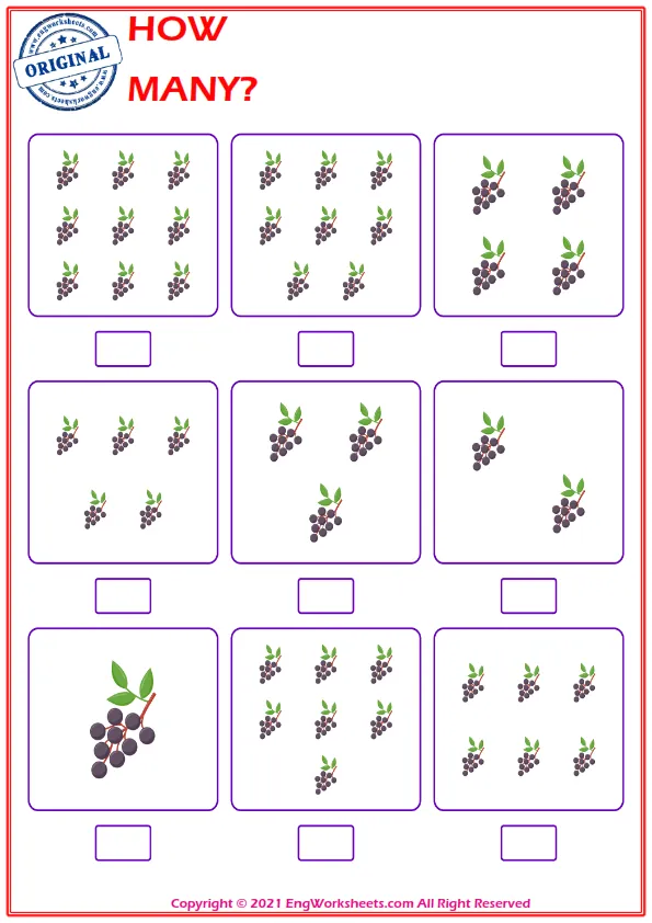 Let's Learn To Count - Math Worksheet Worksheet Preview