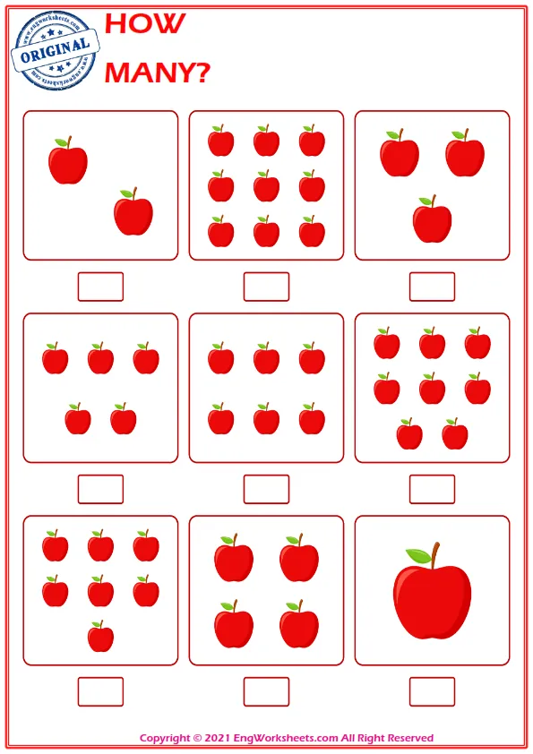Let's Learn To Count - Math Worksheet Worksheet Preview