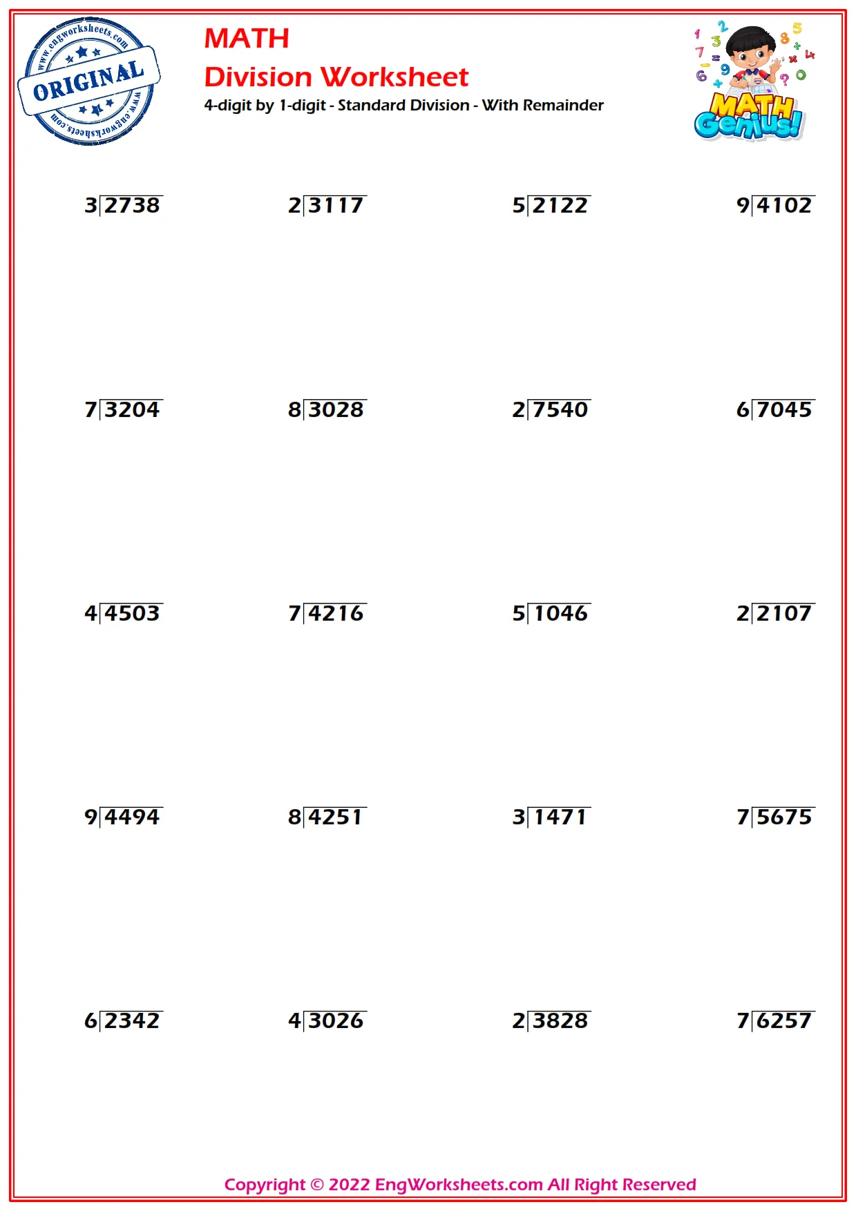 Standard Division - With Remainder