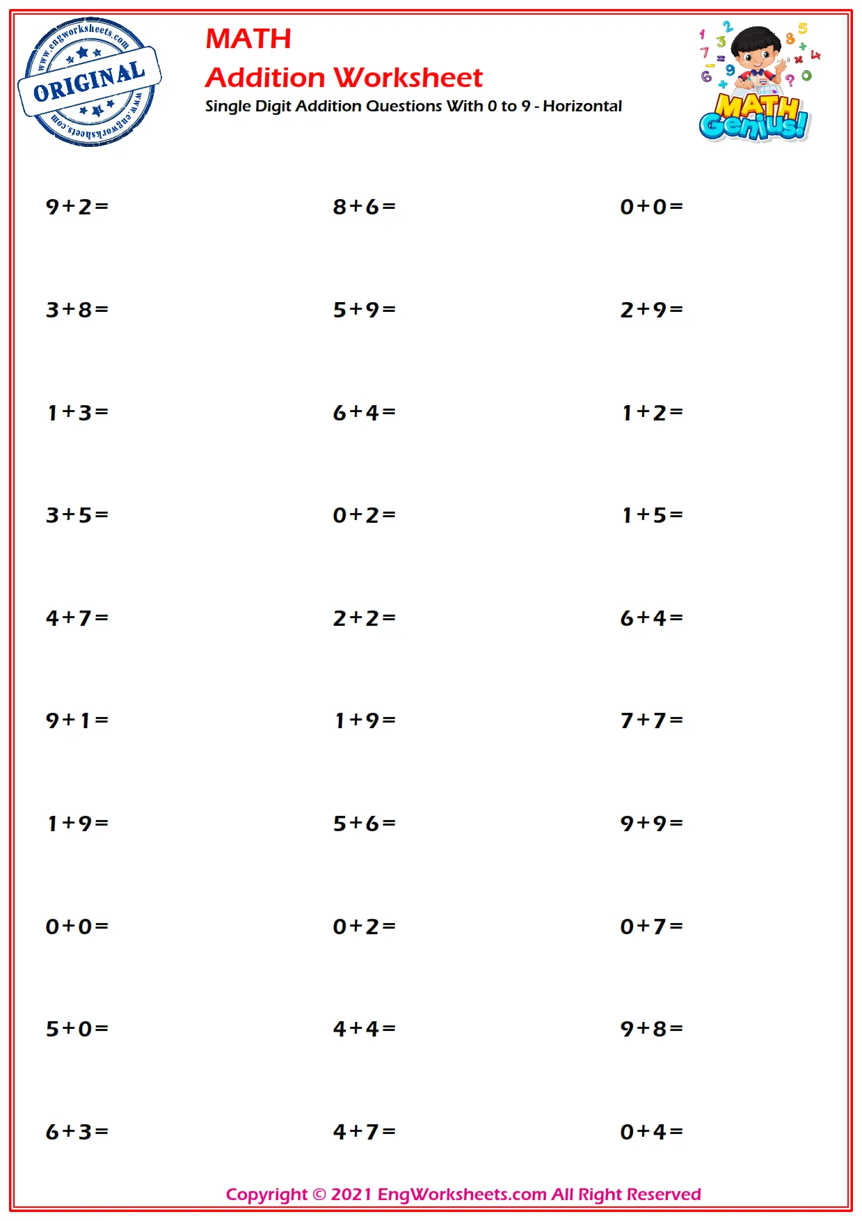 Addition Facts